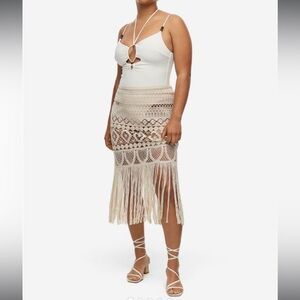 Crochet-Look Skirt